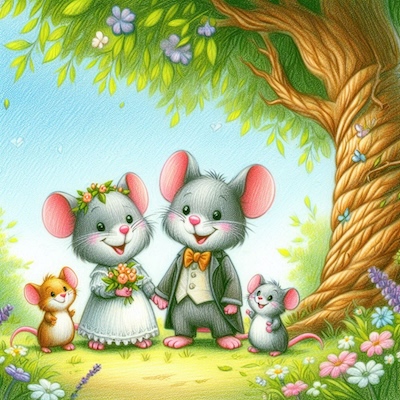 Grafik Mäusehochzeit