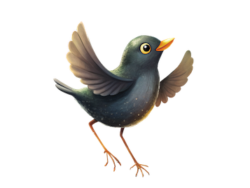 Grafik einer Amsel