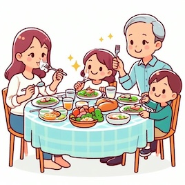 Familie beim Essen